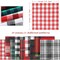 30Pcs Christmas Plaid Fabric Squares Buffalo Check Cotton Fabric Squares Red Green Black White Quilting Fabric Patchwork 15 Design Precut Quilt Charm Squares for DIY Art Craft Sewing, 5 x 5"